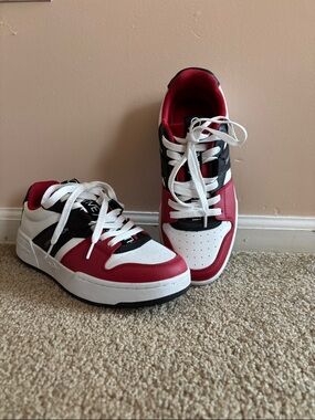 Creative Recreation Kids Red, White & Black Low-Top Sneakers